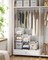 Cube Storage Shelving Unit 6 Cube Organizer Stackable Plastic Storage Rack White